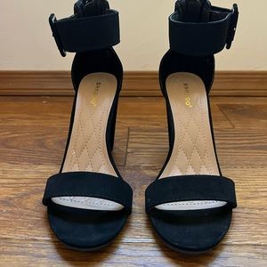 **SOLD on FB Marketplace** Forever 21 Bamboo brand black ankle strap heels
